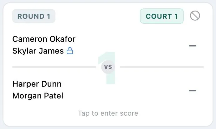 A match with a locked pair